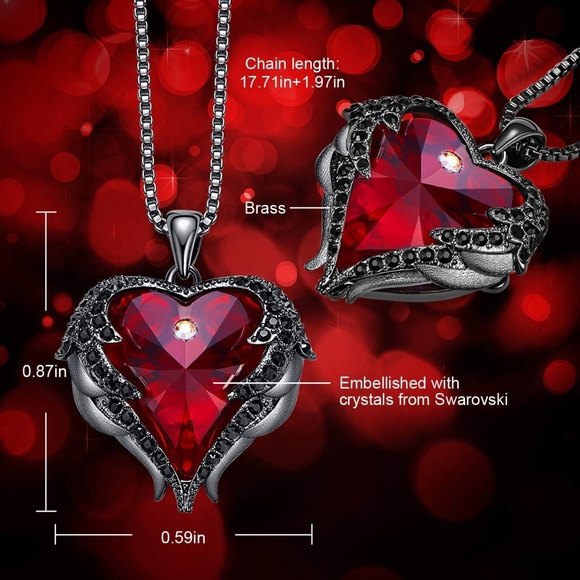 Angel Wing Heart Pendant